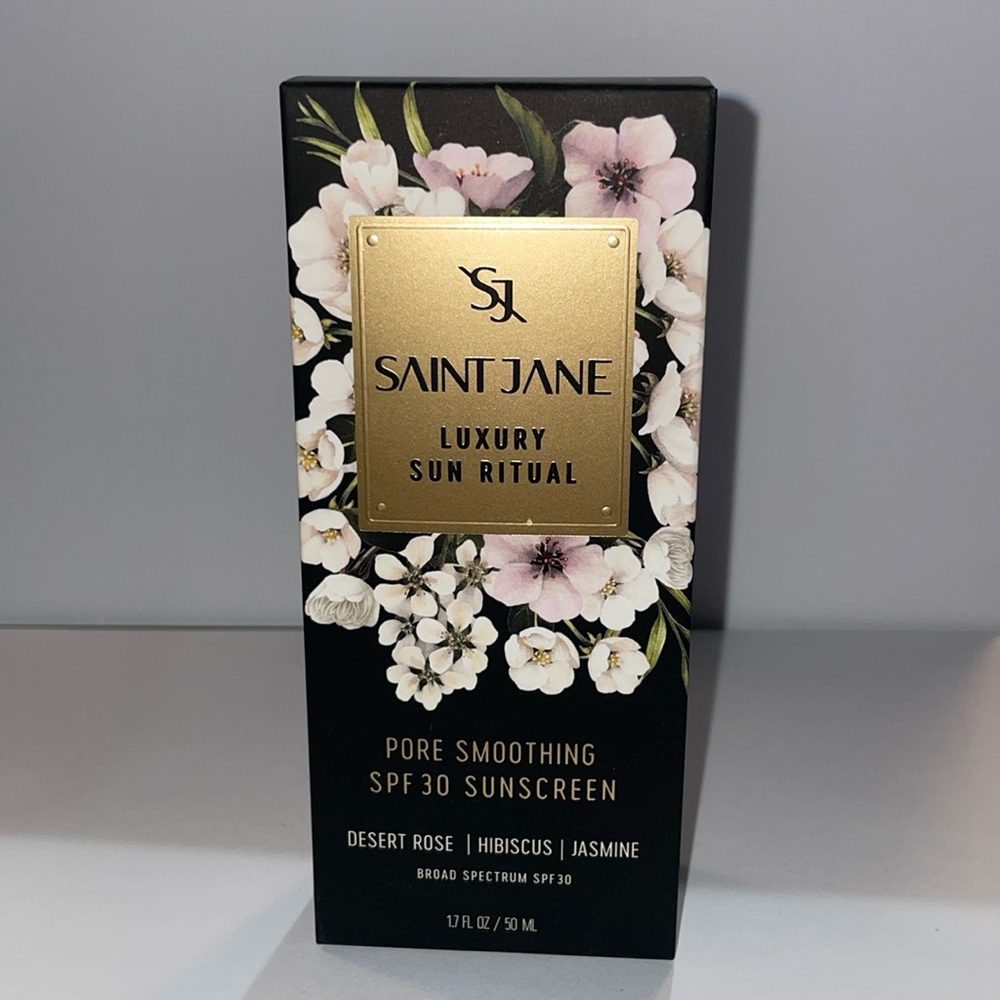 Saint Jane Luxury Sun Ritual. Pore Smoothing SPF 30 sunscreen.